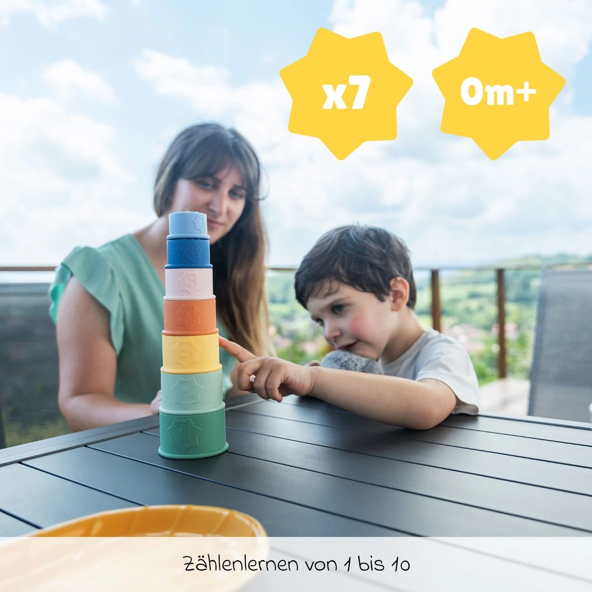 Badespielzeug Stackable Cups 7-teilig Badabulle Badespielzeug Stackable Cups 7-teilig -Baby Artikel badabulle badespielzeug stackable cups 7 teilig b017026 d5