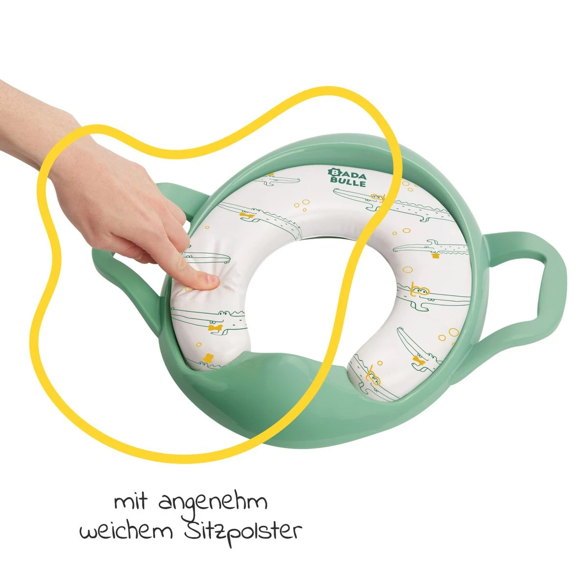 Toilettensitz Soft mit Griffen - Grün Badabulle Toilettensitz Soft Mit Griffen - Grün -Baby Artikel badabulle toilettensitz soft mit griffen grun b027008 d1