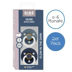 BIBS Leucht-Schnuller Colour 2er Pack - Night - Petrol / Deep Space - Gr. 0-6 M -Baby Artikel bibs leucht schnuller colour 2er pack night petrol deep space gr 0 6 m 110455 d5