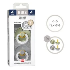 BIBS Leucht-Schnuller - Colour 2er Pack - Night - Sage / Cloud - Gr. 0-6 M -Baby Artikel bibs leucht schnuller colour 2er pack night sage cloud gr 0 6 m 110267 d6