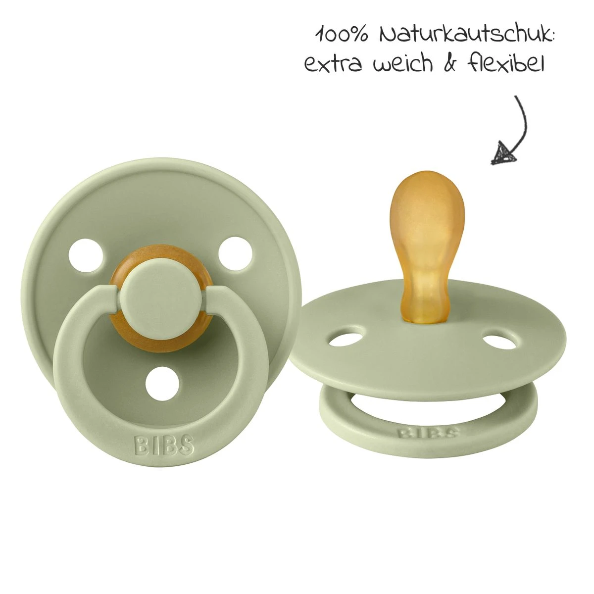 Schnuller 2er Pack Colour Symmetrischer Sauger aus Naturkautschuk 0-6 M - Sage / Ivory BIBS Schnuller 2er Pack Colour Symmetrischer Sauger Aus Naturkautschuk 0-6 M - Sage / Ivory -Baby Artikel bibs schnuller 2er pack colour symmetrischer sauger aus naturkautschuk 0 6 m sage ivory 2121416 d3