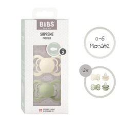 BIBS Schnuller 2er Pack Supreme - Silikon - Ivory / Sage - Gr. 0-6 M -Baby Artikel bibs schnuller 2er pack supreme silikon ivory sage gr 0 6 m 160346 d5