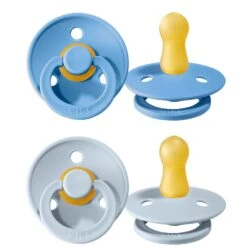 BIBS Schnuller - Colour 2er Pack - Sky Blue / Baby Blue - Gr. 0-6 M