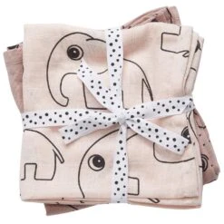 Done By Deer Mullwindel / Mulltuch / Pucktuch - 2er Pack - 70 X 70 Cm - Deer Friends - Rosa