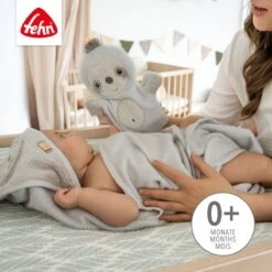Fehn 2-tlg. Bade-Set - Kapuzenbadetuch & Waschhandschuh - Faultier -Baby Artikel fehn 2 tlg bade set kapuzenbadetuch waschhandschuh faultier set 1486 d6