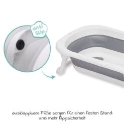 Fillikid Faltbadewanne Orka Mit Ausklappbaren Standbeinen, Stöpsel & Antirutschbeschichtung - Grau Weiß -Baby Artikel fillikid faltbadewanne orka mit ausklappbaren standbeinen stopsel antirutschbeschichtung grau weiss bbt043 07 d4