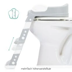 Fillikid Toilettentrainer Ben Höhenverstellbare Stufen, Vormontiert Ohne Schrauben Inkl. 3er Pack Mülltücher - Weiß Grau -Baby Artikel fillikid toilettentrainer ben hohenverstellbare stufen vormontiert ohne schrauben inkl 3er pack mulltucher weiss grau set 1339 d3