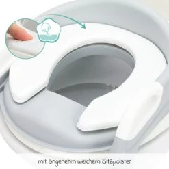 Fillikid Toilettentrainer Ben Höhenverstellbare Stufen, Vormontiert Ohne Schrauben - Weiß Grau -Baby Artikel fillikid toilettentrainer ben hohenverstellbare stufen vormontiert ohne schrauben weiss grau bst023 07 d2