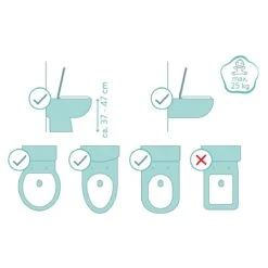 Fillikid Toilettentrainer Mit Dynamischer Höhenverstellung, Breiten Stufen, Abnehmbarer Sitz, Zusammenklappbar - Weiß Grau -Baby Artikel fillikid toilettentrainer mit dynamischer hohenverstellung breiten stufen abnehmbarer sitz zusammenklappbar weiss grau bst029 d7