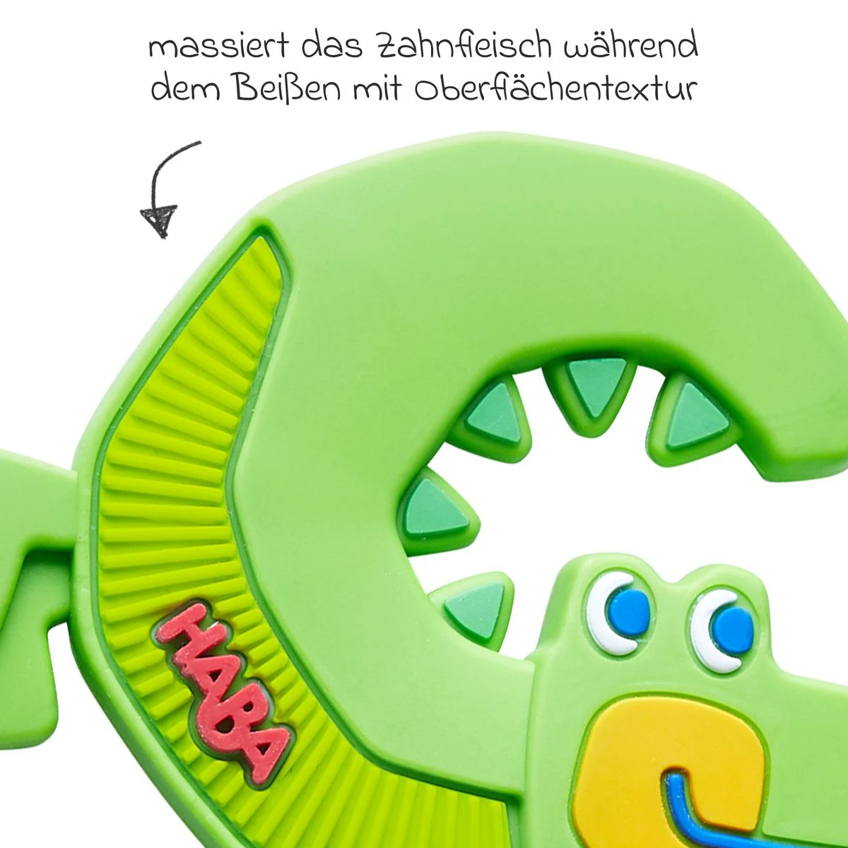 Silikon-Beißring / Greifling Kroko Haba Silikon-Beißring / Greifling Kroko -Baby Artikel haba silikon beissring greifling kroko 1306682001 d2