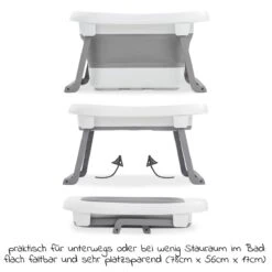 HAUCK Badewanne Wash N Fold L - White / Stone - Gr. L -Baby Artikel hauck badewanne wash n fold l white stone gr l 727041 d2