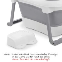 HAUCK Badewanne Wash N Fold L - White / Stone - Gr. L -Baby Artikel hauck badewanne wash n fold l white stone gr l 727041 d8