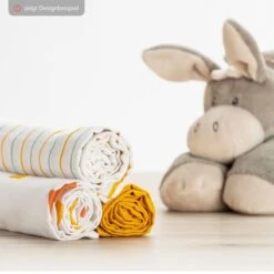 Mullwindeln / Mulltücher / Spucktücher OEKO-TEX® 3er Pack 70 X 70 Cm - Gelb -Baby Artikel laloona mullwindeln 3er pack gelb 51120 90830 d6