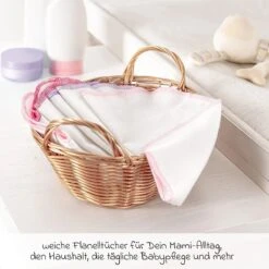 Molton Flanell Baby Waschlappen 9er Pack 30 X 30 Cm - Rosa Pink -Baby Artikel makian molton flanell baby waschlappen 9er pack 30 x 30 cm rosa pink kmz 9 d5