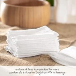 Mull-Waschhandschuh 10er Pack - Weiß -Baby Artikel makian mull waschhandschuh 10er pack weiss rh 10 d5