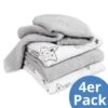 Mullwindel / Mulltuch 4er Pack 70 X 70 Cm - Sterne - Weiß Grau -Baby Artikel makian mullwindel mulltuch 4er pack 70 x 70 cm sterne weiss grau hz 4 d0