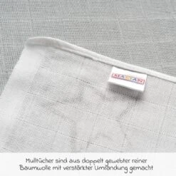 Mullwindel / Mulltuch 4er Pack 70 X 70 Cm - Sterne - Weiß Grau -Baby Artikel makian mullwindel mulltuch 4er pack 70 x 70 cm sterne weiss grau hz 4 d2