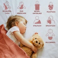 Mullwindel / Mulltuch 6er Pack 70 X 70 Cm - Terracotta / Beige / Mokka -Baby Artikel makian mullwindel mulltuch 6er pack 70 x 70 cm terracotta beige braun mcbt 6 d4