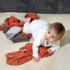 Mullwindel / Mulltuch 6er Pack 70 X 70 Cm - Terracotta / Beige / Mokka -Baby Artikel makian mullwindel mulltuch 6er pack 70 x 70 cm terracotta beige braun mcbt 6 d8