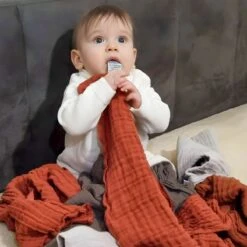 Mullwindel / Mulltuch 6er Pack 70 X 70 Cm - Terracotta / Beige / Mokka -Baby Artikel makian mullwindel mulltuch 6er pack 70 x 70 cm terracotta beige braun mcbt 6 d9