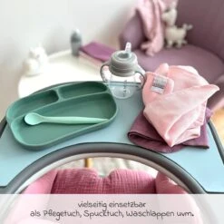 Mullwindel / Mulltuch / Spucktuch / Pflegetuch 9er Pack 40 X 40 Cm - Orchidee / Puder / Weiß -Baby Artikel makian mullwindel mulltuch spucktuch pflegetuch 9er pack 40 x 40 cm orchidee puder weiss dpopb 9 d2