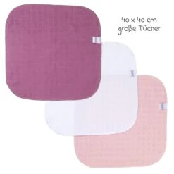 Mullwindel / Mulltuch / Spucktuch / Pflegetuch 9er Pack 40 X 40 Cm - Orchidee / Puder / Weiß -Baby Artikel makian mullwindel mulltuch spucktuch pflegetuch 9er pack 40 x 40 cm orchidee puder weiss dpopb 9 d7