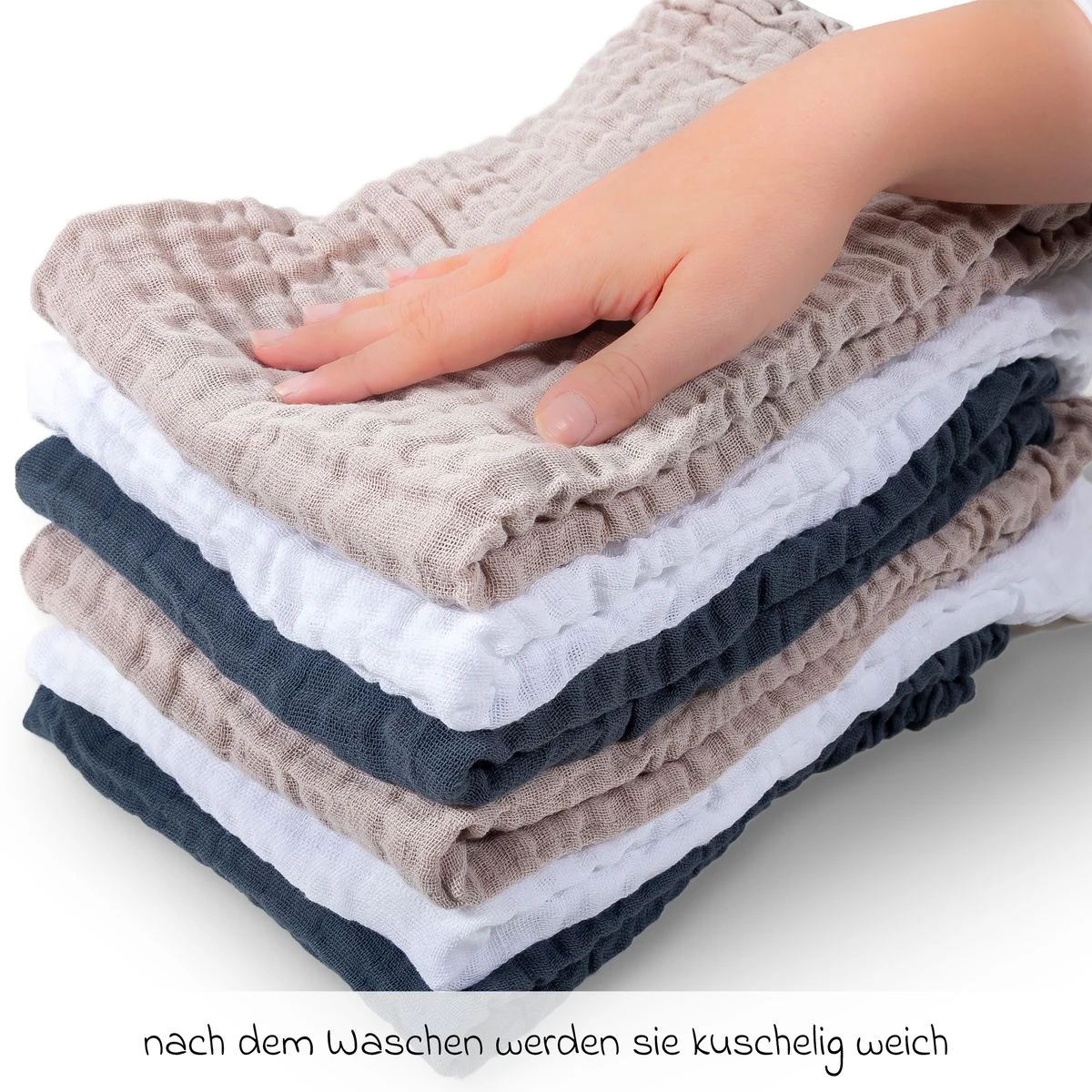 Mullwindel / Mulltuch 6er Pack 80 x 80 cm - Graphit / Greige / Weiß Mullwindel / Mulltuch 6er Pack 80 X 80 Cm - Graphit / Greige / Weiß -Baby Artikel makian mullwindeln mulltuch 6er pack 80 x 80 cm graphit greige weiss phg6 d5