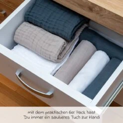 Mullwindel / Mulltuch 6er Pack 80 X 80 Cm - Graphit / Greige / Weiß 9 Mullwindel / Mulltuch 6er Pack 80 X 80 Cm - Graphit / Greige / Weiß -Baby Artikel makian mullwindeln mulltuch 6er pack 80 x 80 cm graphit greige weiss phg6 d7