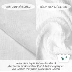 Mullwindeln / Mulltücher / Spucktücher - 10er Pack 80 X 80 Cm - Weiß -Baby Artikel makian mullwindeln mulltucher spucktucher 10er pack 80 x 80 cm weiss 020714hpb10 d5