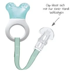 MAM Kühl-Beißring Mini Cooler & Clip - Türkis -Baby Artikel mam kuhl beissring mini cooler clip turkis 6681421122 d2