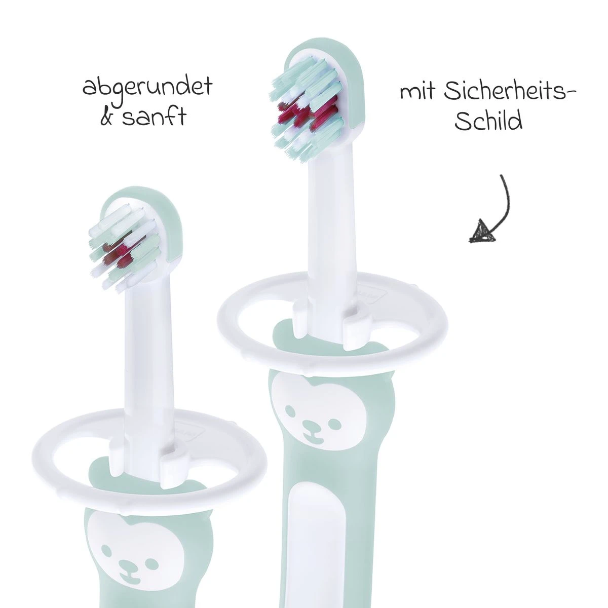 Zahnbürsten-Set mit Lern-Zahnbürste & Zahnbürste für Babys - Mint MAM Zahnbürsten-Set Mit Lern-Zahnbürste & Zahnbürste Für Babys - Mint -Baby Artikel mam zahnbursten set mit lern zahnburste zahnburste fur babys mint 7051371122 d1