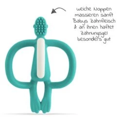 Matchstick Monkey 4-tlg. Starter-Set Zahnungshilfen - Beißring Mit Fingerzahnbürste - Affe - Grün 4 Matchstick Monkey 4-tlg. Starter-Set Zahnungshilfen - Beißring Mit Fingerzahnbürste - Affe - Grün -Baby Artikel matchstick monkey 4 tlg starter set zahnungshilfen beissring mit fingerzahnburste affe grun mm ssg m 008 d2