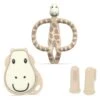 Matchstick Monkey 4-tlg. Starter-Set Zahnungshilfen - Beißring Mit Fingerzahnbürste - Giraffe - Beige -Baby Artikel matchstick monkey 4 tlg starter set zahnungshilfen beissring mit fingerzahnburste giraffe beige mm ssg g 001 d0