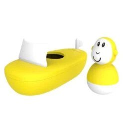 Baby Artikel -Baby Artikel matchstick monkey badespielzeug bade boot affe gelb mm b bsg 006 d1