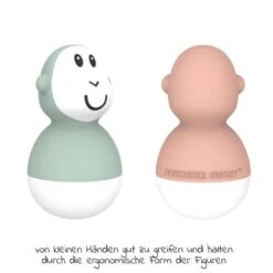 Baby Artikel -Baby Artikel matchstick monkey badespielzeug wackelfigur 2er pack affe mintgrun altrosa mm b wb 004 d1