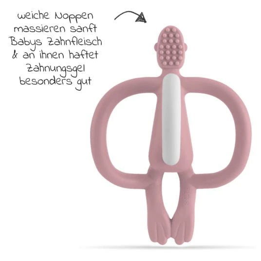 Matchstick Monkey Beißring Affe - Altrosa Matchstick Monkey Beißring Affe - Altrosa -Baby Artikel matchstick monkey beissring affe altrosa mm t 010 d1