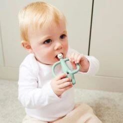 Matchstick Monkey Beißring Affe - Mintgrün -Baby Artikel matchstick monkey beissring affe mintgrun mm t 009 d4