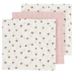 Mullwindel / Mulltuch / Pucktuch / Swaddle 3er Pack 70 X 70 Cm - Mini Panther - Soft Pink