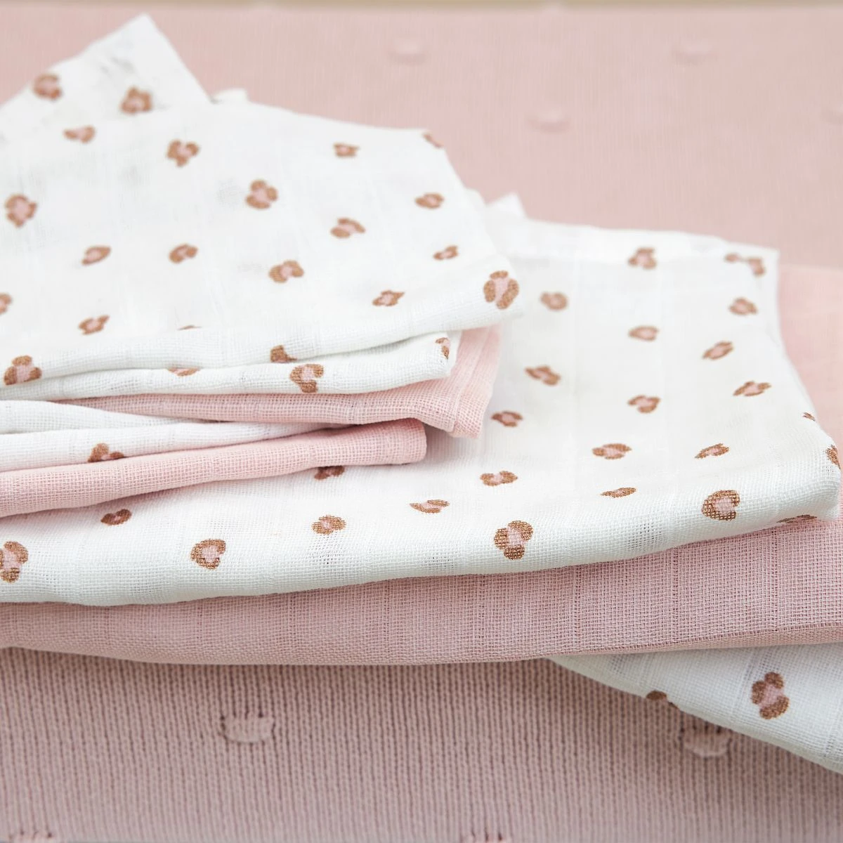 Starter Set 9-tlg. Mulltücher - Mini Panther - Soft Pink Starter Set 9-tlg. Mulltücher - Mini Panther - Soft Pink -Baby Artikel meyco starter set 9 tlg mulltucher mini panther soft pink 450354 d2