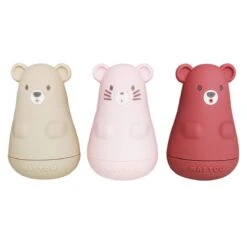 NATTOU Bade-Spritzfiguren 3er Set - Bär - Pink