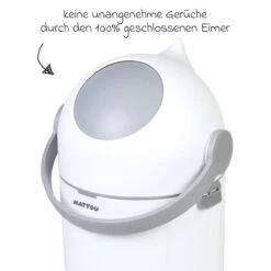 NATTOU Wickel-Set Mit Wickelunterlage Softy & Windeleimer Dropy - Grau Weiß -Baby Artikel nattou wickel set mit wickelunterlage softy windeleimer dropy grau weiss set 1349 d9