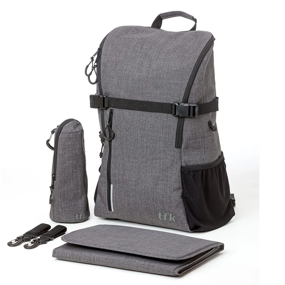 Wickelrucksack inkl. Wickelunterlage & Flaschenhalter - Grau Wickelrucksack Inkl. Wickelunterlage & Flaschenhalter - Grau -Baby Artikel tfk wickelrucksack inkl wickelunterlage flaschenhalter grau t 030 315 d0