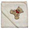 Kapuzenbadetuch 80 X 80 Cm - Teddy Natur -Baby Artikel worner kapuzenbadetuch 80 x 80 cm teddy natur 067691 d0