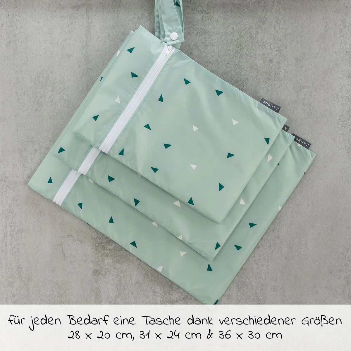 Nasstasche / Windeltasche 3er Pack - Triangel - Mintgrün Nasstasche / Windeltasche 3er Pack - Triangel - Mintgrün -Baby Artikel zamboo nasstasche windeltasche 3er pack triangel mintgrun 51181 75518 d9