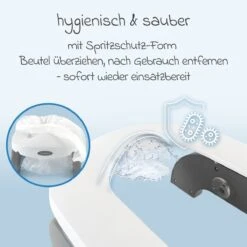Reisetöpfchen / Faltbarer Toilettensitz Inkl. Aufbewahrungstasche - Weiß Grau -Baby Artikel zamboo reisetopfchen faltbarer toilettensitz inkl aufbewahrungstasche weiss grau 10000970 d3