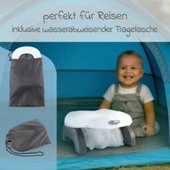 Reisetöpfchen / Faltbarer Toilettensitz Inkl. Aufbewahrungstasche - Weiß Grau -Baby Artikel zamboo reisetopfchen faltbarer toilettensitz inkl aufbewahrungstasche weiss grau 10000970 d6