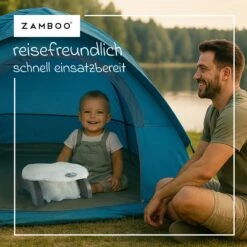 Reisetöpfchen / Faltbarer Toilettensitz Inkl. Aufbewahrungstasche - Weiß Grau -Baby Artikel zamboo reisetopfchen faltbarer toilettensitz inkl aufbewahrungstasche weiss grau 10000970 d8